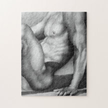 Jigszons puzzle 11x14 Male Bodybuilding Art +Gift