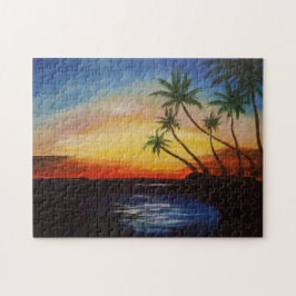 Jigszons Puzzle Beach Sunset av JPDenyer Pussel