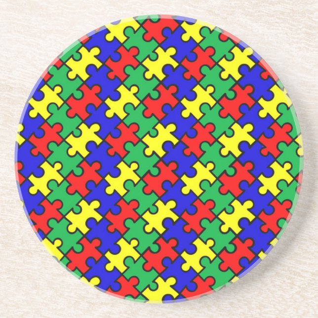 Jigszons Puzzle Seamless Mönster-22675 Underlägg (Framsidan)