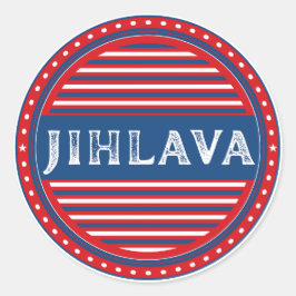 Jihlava City Pride Emblem – Czech Identity Runt Klistermärke