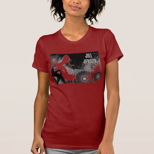 Jill Jensen röd utslagsplats Tee Shirt (Framsida)