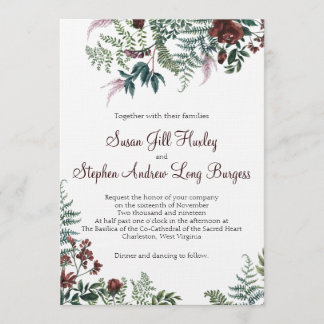 Jill och Drews bröllopsinbjudan Inbjudningar