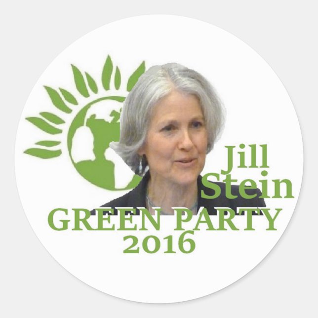 Jill STEIN 2016 Sticker Runt Klistermärke (Framsida)