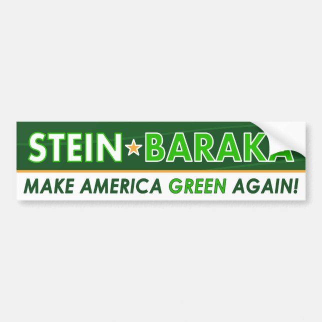 Jill Stein/Baraka - Miljöpartietbildekal Bildekal (Framsidan)