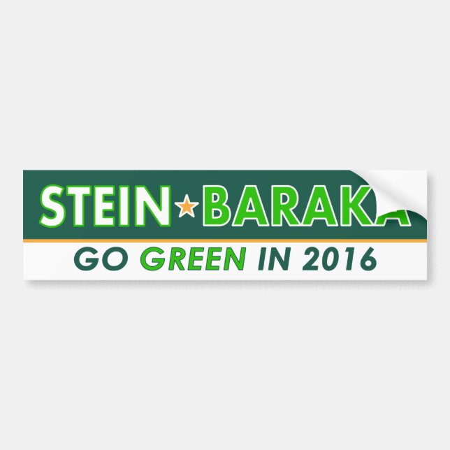 Jill Stein/Baraka - Miljöpartietbildekal Bildekal (Framsidan)