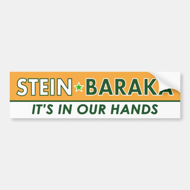Jill Stein/Baraka - Miljöpartietbildekal Bildekal (Framsidan)