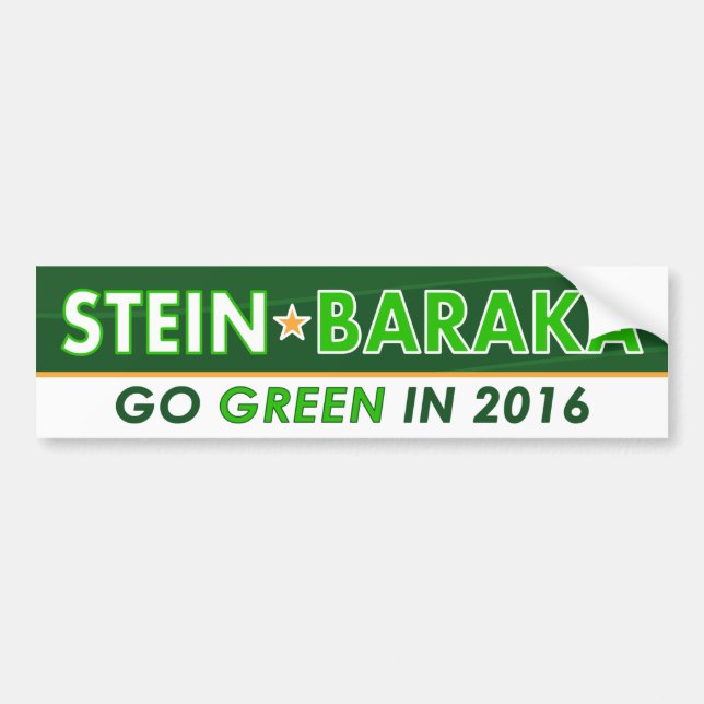 Jill Stein/Baraka - Miljöpartietbildekal Bildekal (Framsidan)
