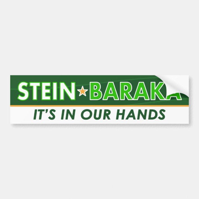 Jill Stein/Baraka - Miljöpartietbildekal Bildekal (Framsidan)