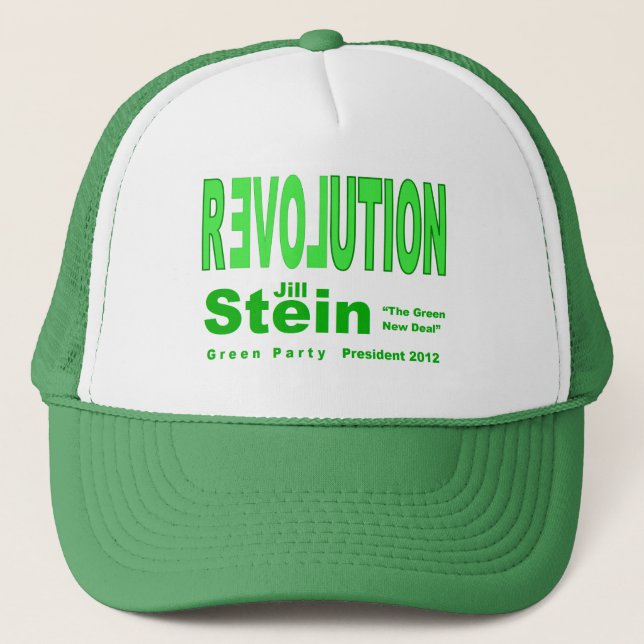Jill Stein för den presidentMiljöpartiet 2012 Truckerkeps (Framsida)