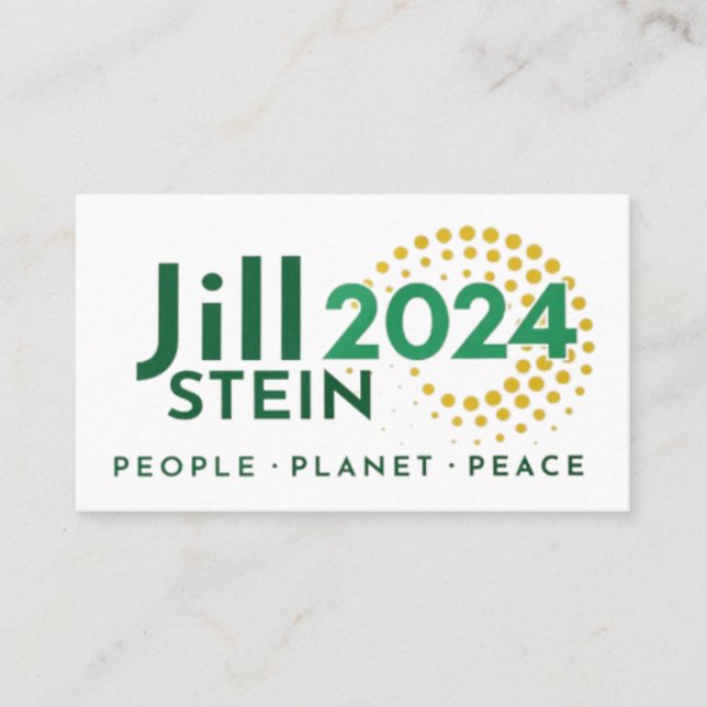 Jill Stein People Planet Peace Kampanj (Framsida)