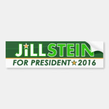 Jill Stein - politisk bildekal för Miljöpartiet