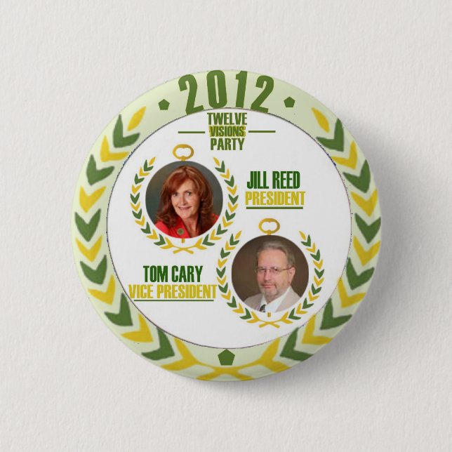 Jill vass/Tom Cary för president/Veep i 2012 Knapp (Framsida)
