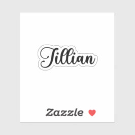 Jillian Namn - Handskriven calligrafi Klistermärken