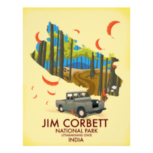 Jim Corbett National Park, delstaten Uttarakhand Fototryck