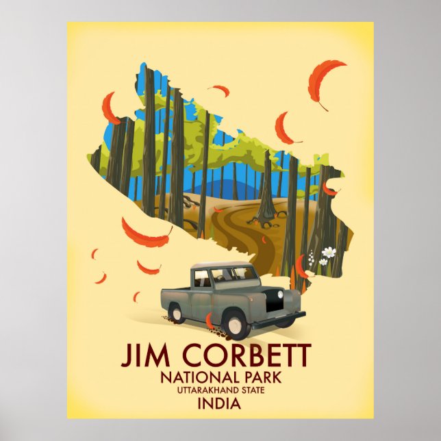 Jim Corbett National Park, Uttarakhand delstat Poster (Framsidan)