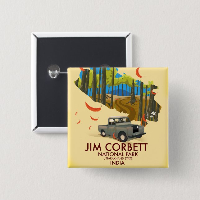 Jim Corbett National Park, Uttarakhand State Knapp (Framsida & baksida)