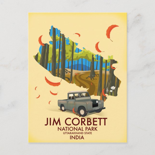 Jim Corbett National Park, Uttarakhand State Vykort (Framsida)