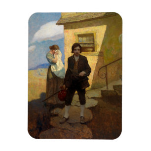 Jim Hawkins lövs hem av Newell Convers Wyeth Magnet
