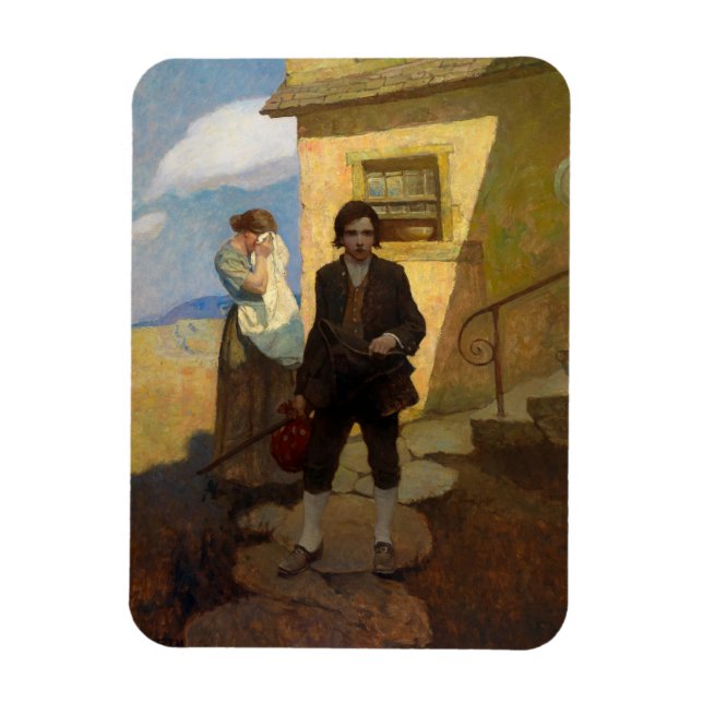 Jim Hawkins lövs hem av Newell Convers Wyeth Magnet (Vertikal)