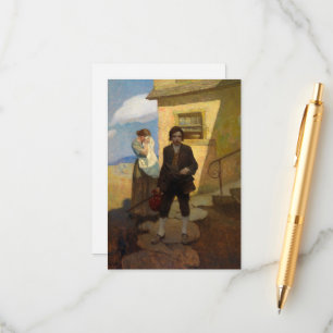 Jim Hawkins lövs hem av Newell Convers Wyeth Tilläggskort