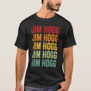 Jim Hogg County Texas Rainbow Text Design T Shirt