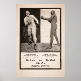 Jim Jeffries vs Jack Johnson Promotion 1910 Poster