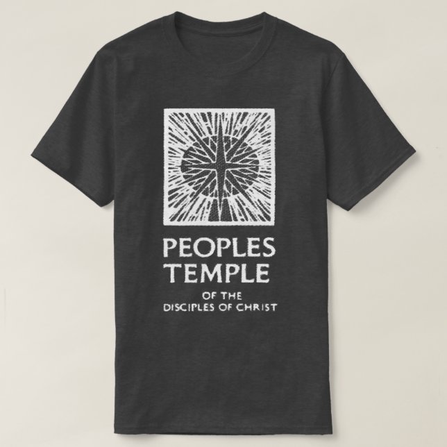 Jim Jones Peoples Temple Logotyp T Shirt (Design framsida)