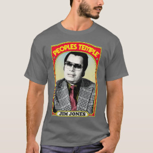 Jim Jones Peoples Temple Retro Stil Fläkt Art Desi T Shirt
