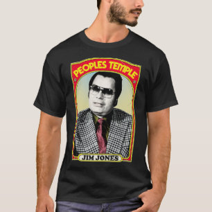 Jim Jones Peoples Temple Retro Stil Fläkt Art Desi T Shirt
