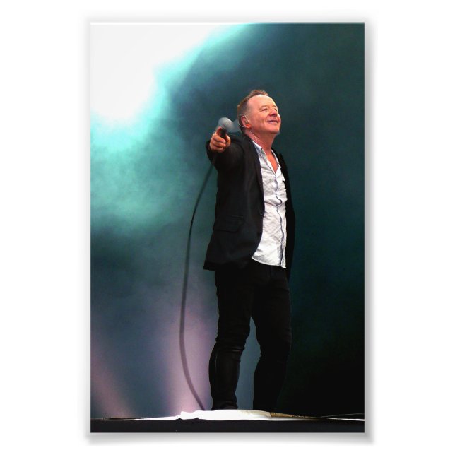 Jim Kerr Simple Minds bor i konsert Fototryck (Framsidan)