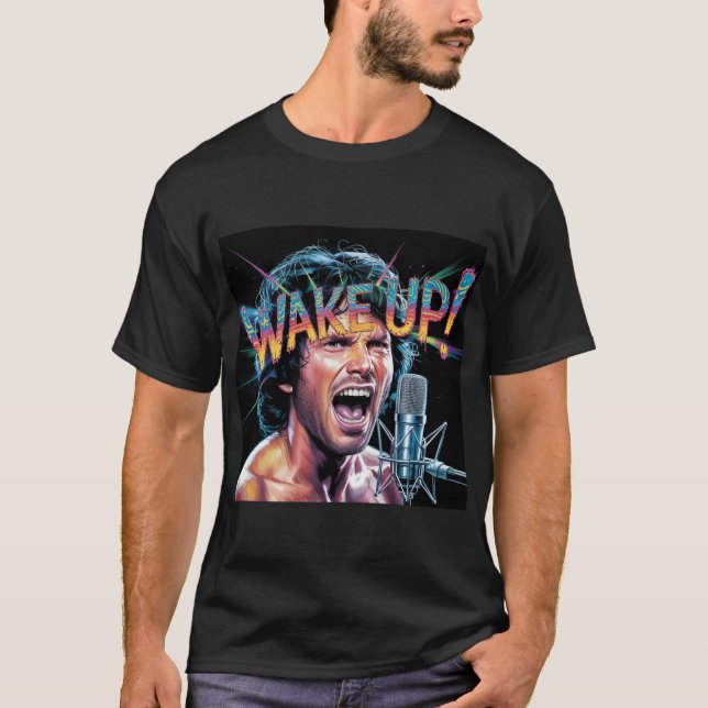 Jim Morrison "Wake Up!" Tee Shirt (Framsida)