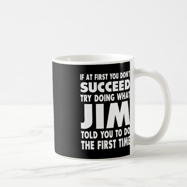 Jim Namn Personlig Birthday Roligt Joke Kaffemugg (Höger)