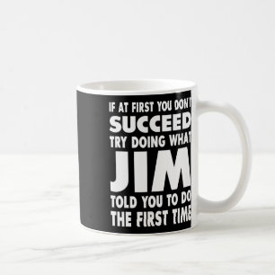 Jim Namn Personlig Födelsedag Kul Jul Skämt Kaffemugg