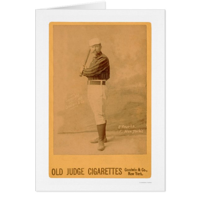 Jim O'Rourke baseballkort 1889 Hälsningskort (Framsidan)