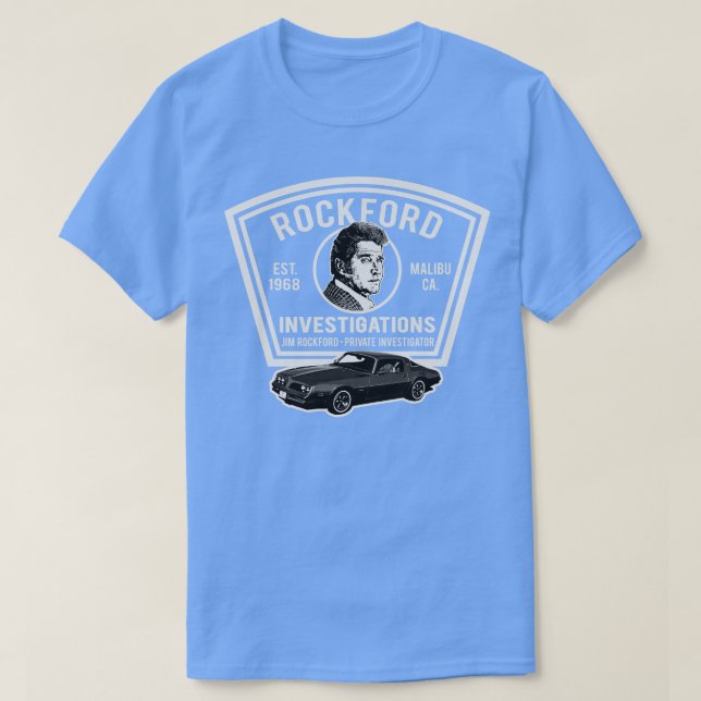 Jim Rockford Private Investigator Patch T Shirt (Design framsida)