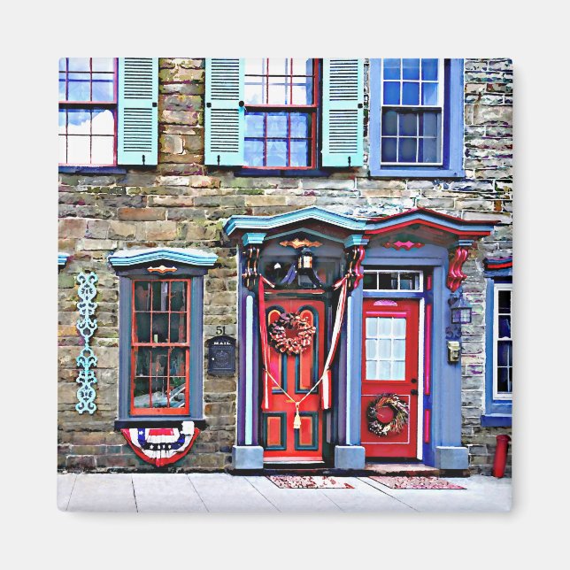 Jim Thorpe PA - Finare Doors and Windows Magnet (Framsidan)