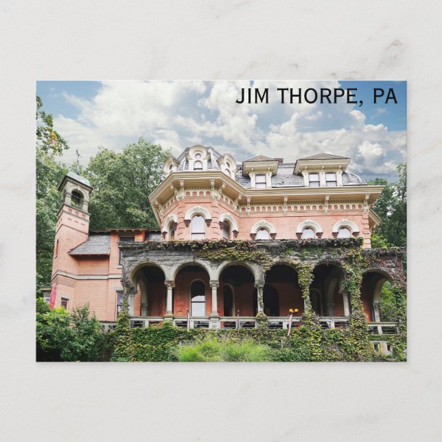 Jim Thorpe Pennsylvania Harry Packer Mansion Vykort (Framsida)