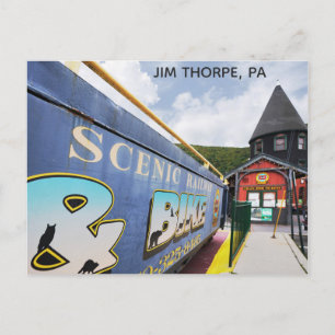Jim Thorpe Pennsylvania Tåg Station Travel Vykort