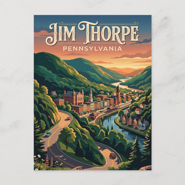 Jim Thorpe USA Vykort (Framsida)