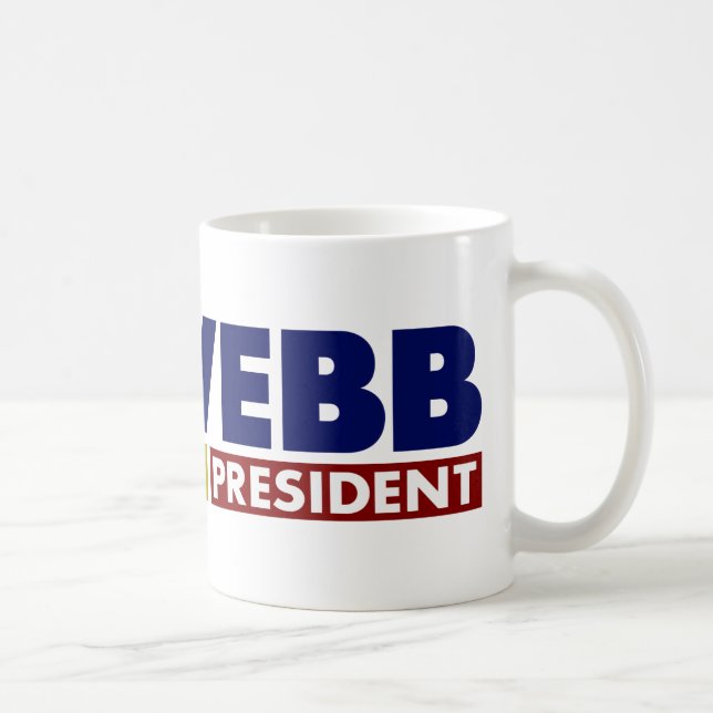 Jim Webb för president V1 Kaffemugg (Höger)
