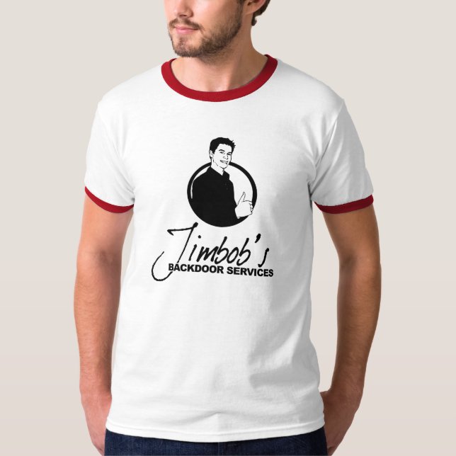 jimbobs bakdörr servar tee shirt (Framsida)