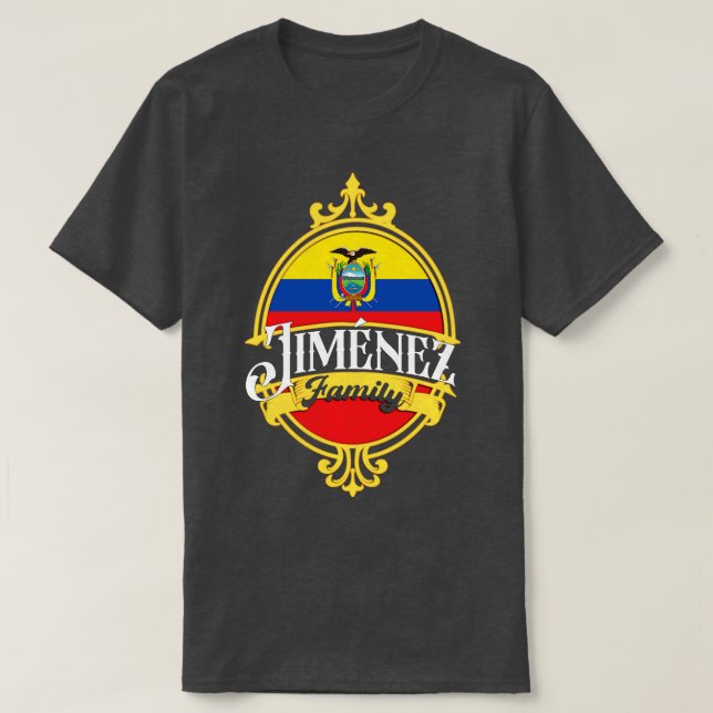 Jimenez Familj Ecuador flagga T Shirt (Design framsida)