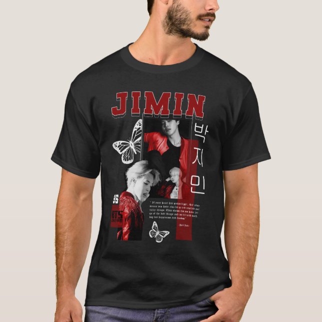 Jimin Retro Vintage T Shirt (Framsida)