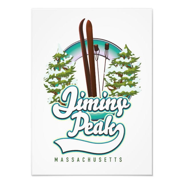 jiminy peak massachusetts skid logotyp fototryck (Framsidan)