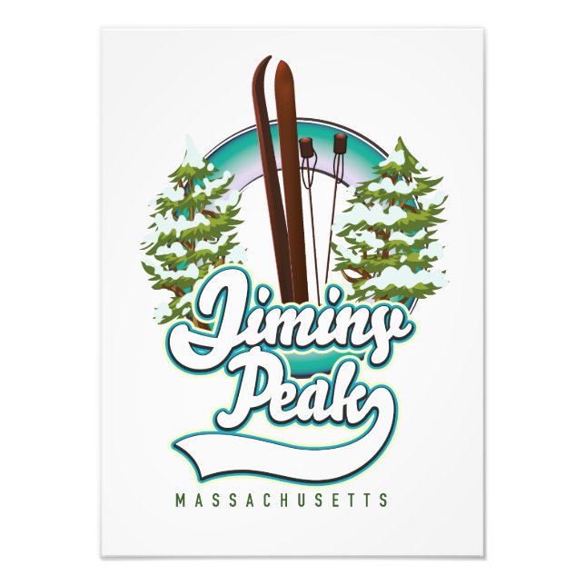 jiminy peak massachusetts skid logotyp fototryck (Framsidan)