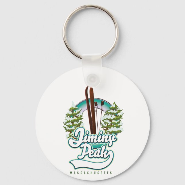 jiminy peak massachusetts skid logotyp nyckelring (Framsida)