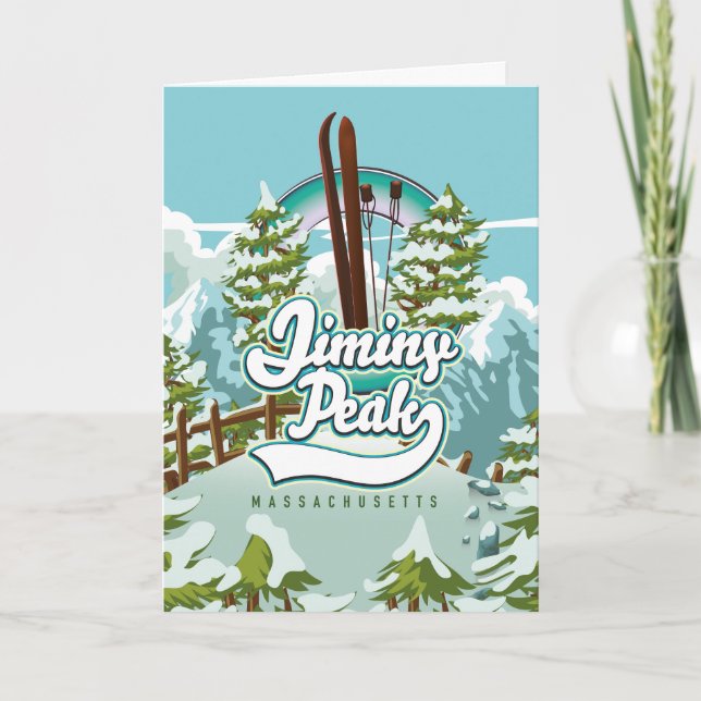 Jiminy Peak massachusetts skidrift Helgkort (Framsida)