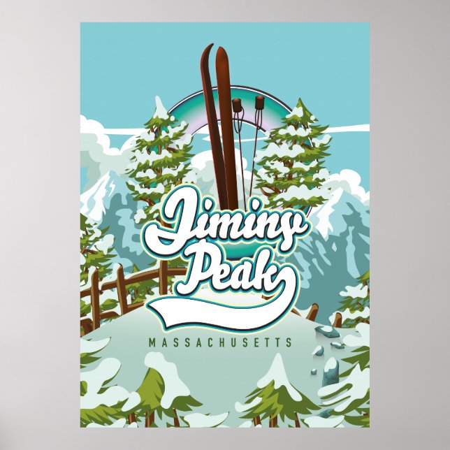 Jiminy Peak massachusetts skiing Poster (Framsidan)