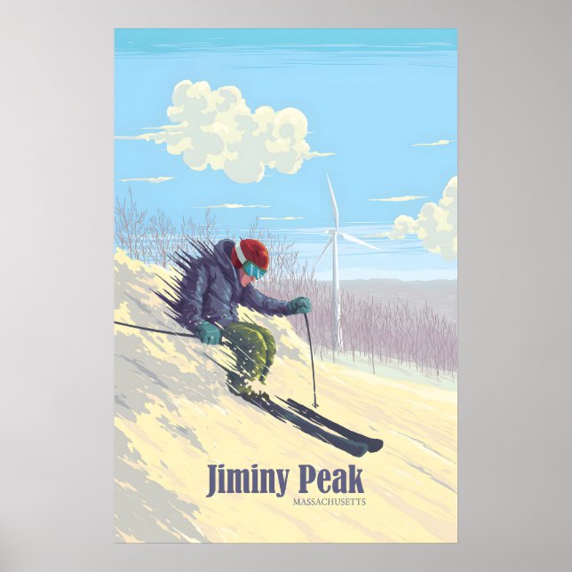 Jiminy Peak Massachusetts USA Skidort Resa Poster (Framsidan)