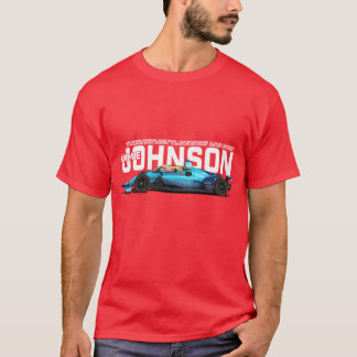 Jimmie Johnson 2022 vit på mörkblå T Shirt